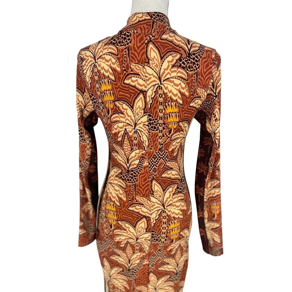 Farm Rio x Adidas Tropical Print Zip Up Midi Dress Small - Picture 16 of 16